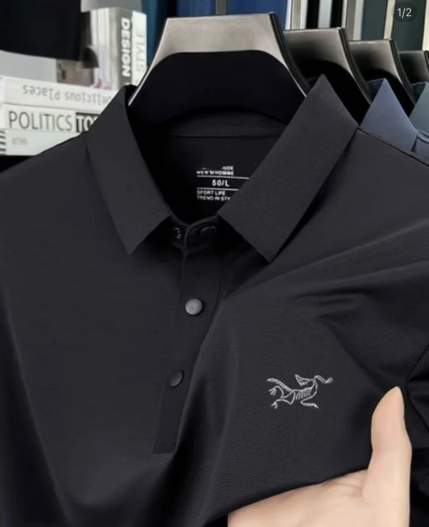 【海外撤柜 正品专卖店】梦-男士翻领polo衫百搭短袖T恤-骨