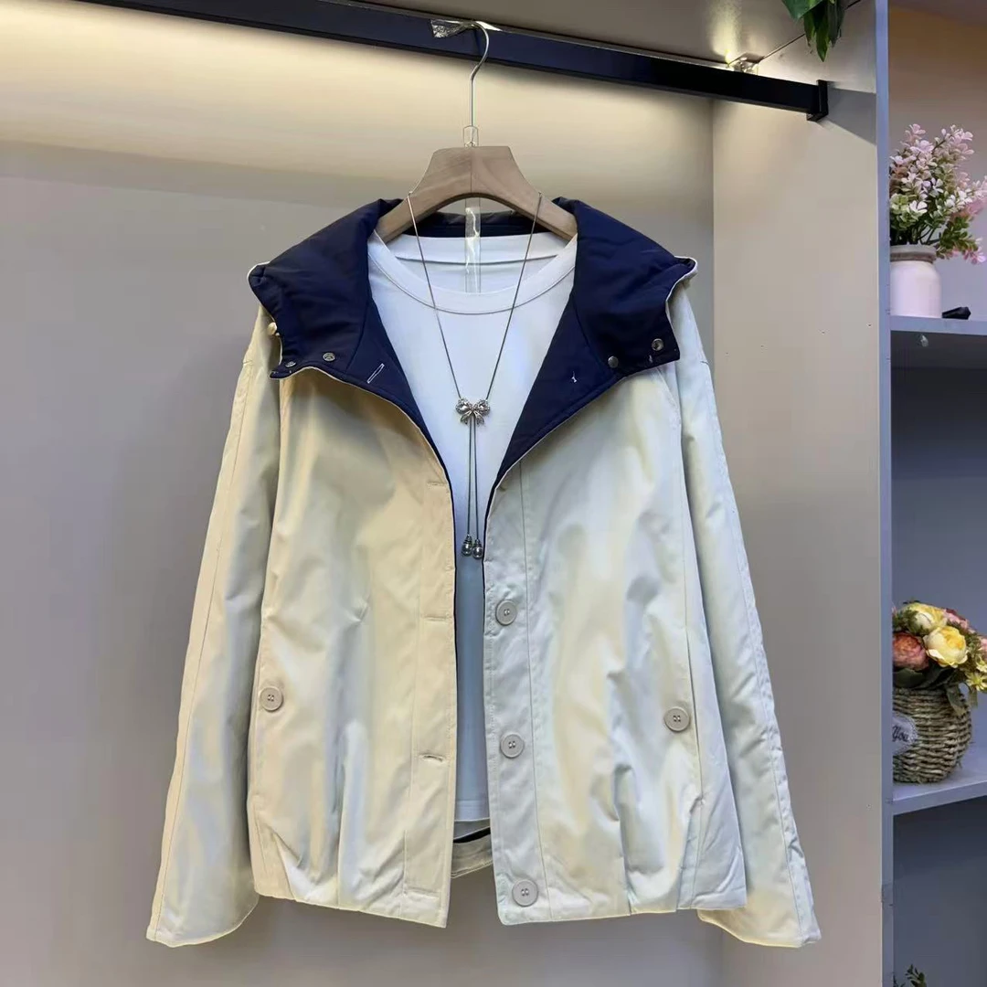 连帽短款加棉女秋冬韩版宽松显瘦休闲刺绣时尚外套