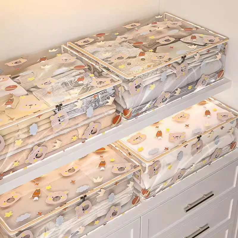 被子收纳袋透明四件套收纳大容量棉被衣物整理袋被褥羽绒服防尘罩