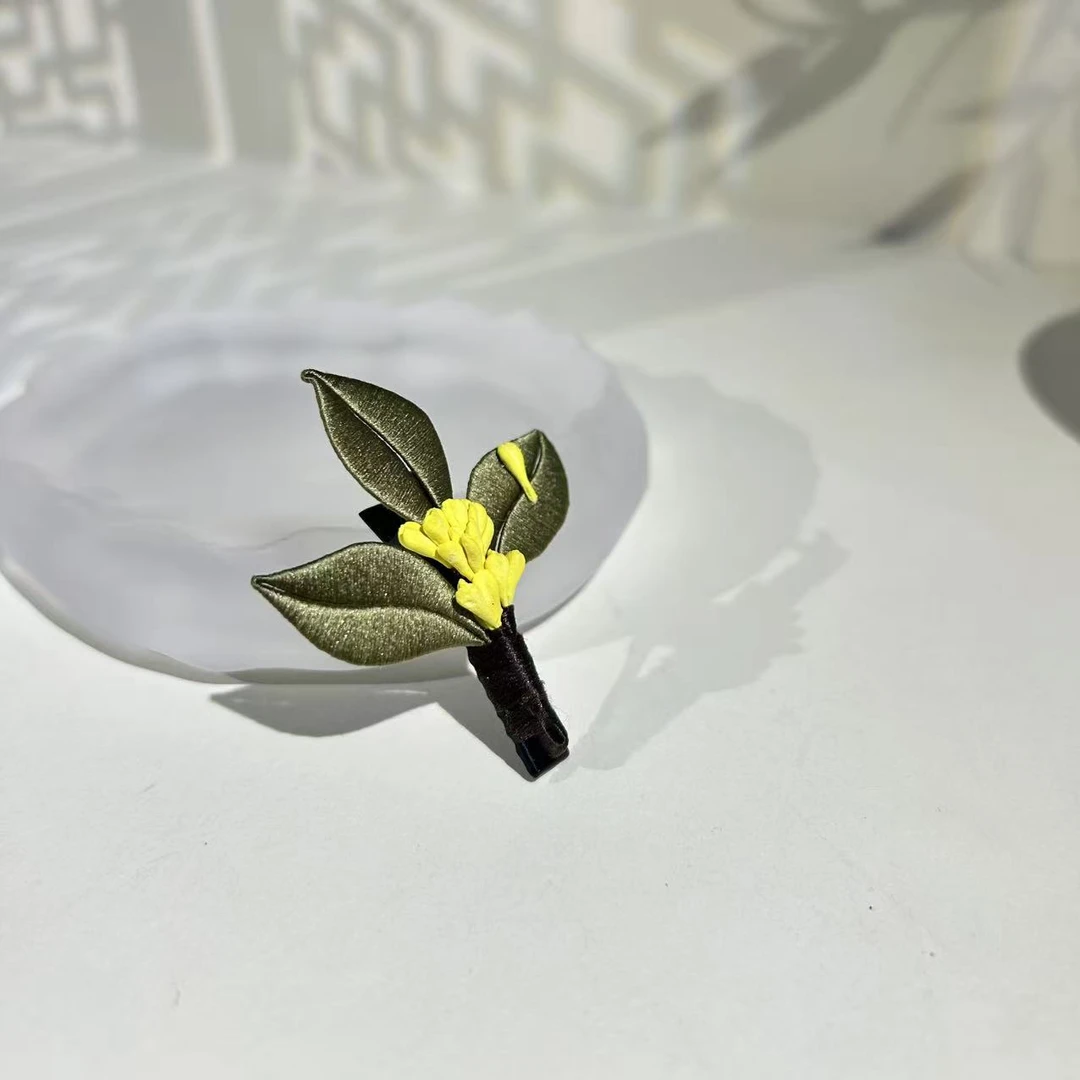 桂花缠花设计感简约日常新中饰汉服旗袍挽发盘发古典古风簪子