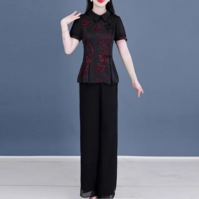 喜婆婆婚宴新中式套装女春夏2025新款爆高级感贵夫人品牌时尚两件