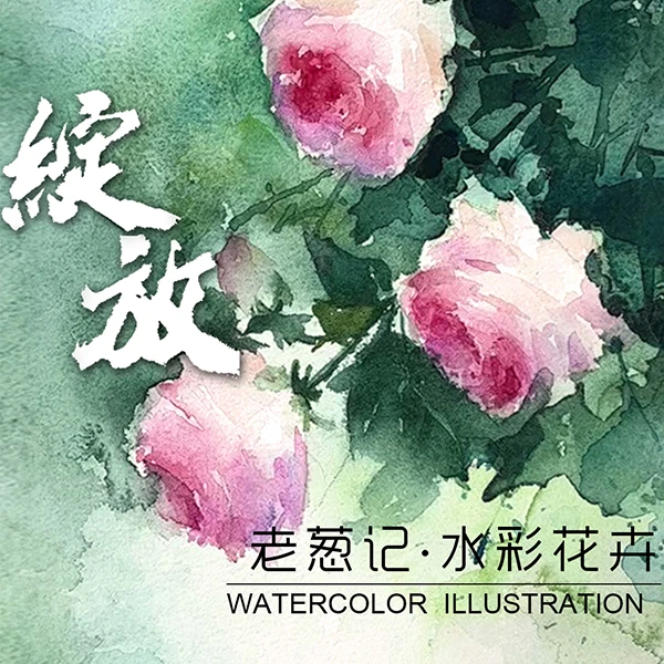 老葱记创新水彩花卉系统线上视频课（留意短信，解锁课程