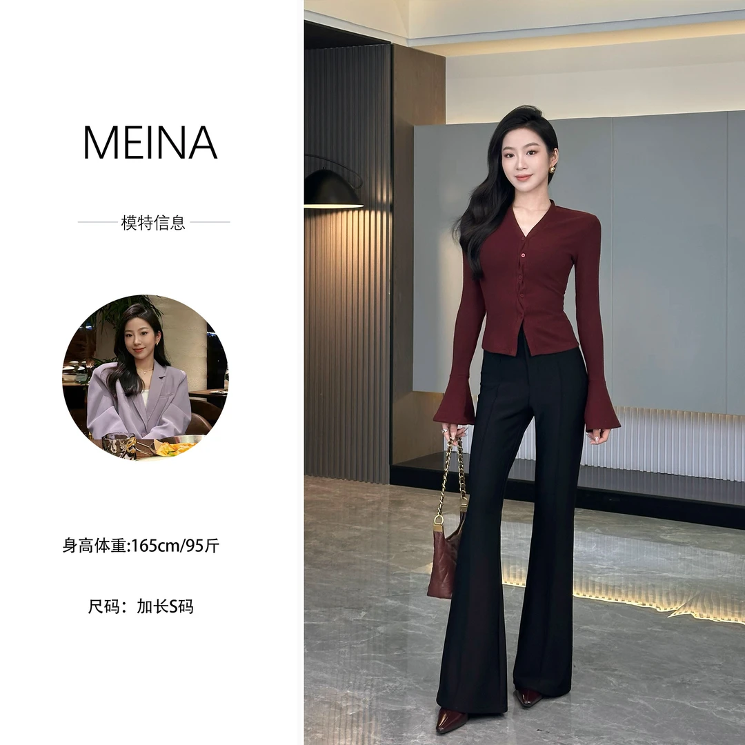 MEINA【魅力典雅】秋冬气质百搭修身显瘦加绒加厚高级感针织衫上衣