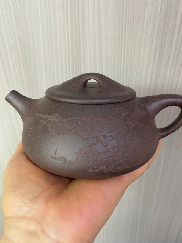 原矿天青泥，景舟石瓢壶高温电窑烧成，容量300cc左右，精工半手制作
