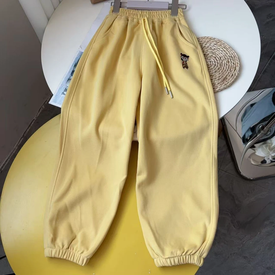儿童时尚洋气休闲卫裤-黄色哪吒款（尺码根据身高加大拍）