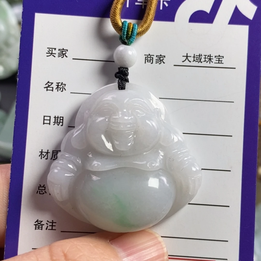 翡翠颈饰未镶嵌a****鱼佛公