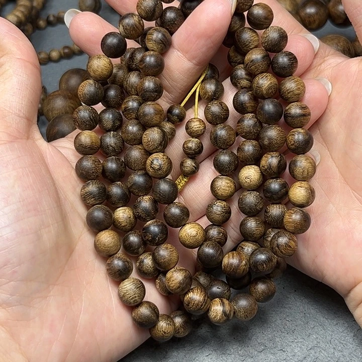 手串沉香白棋虎皮留疤0.8