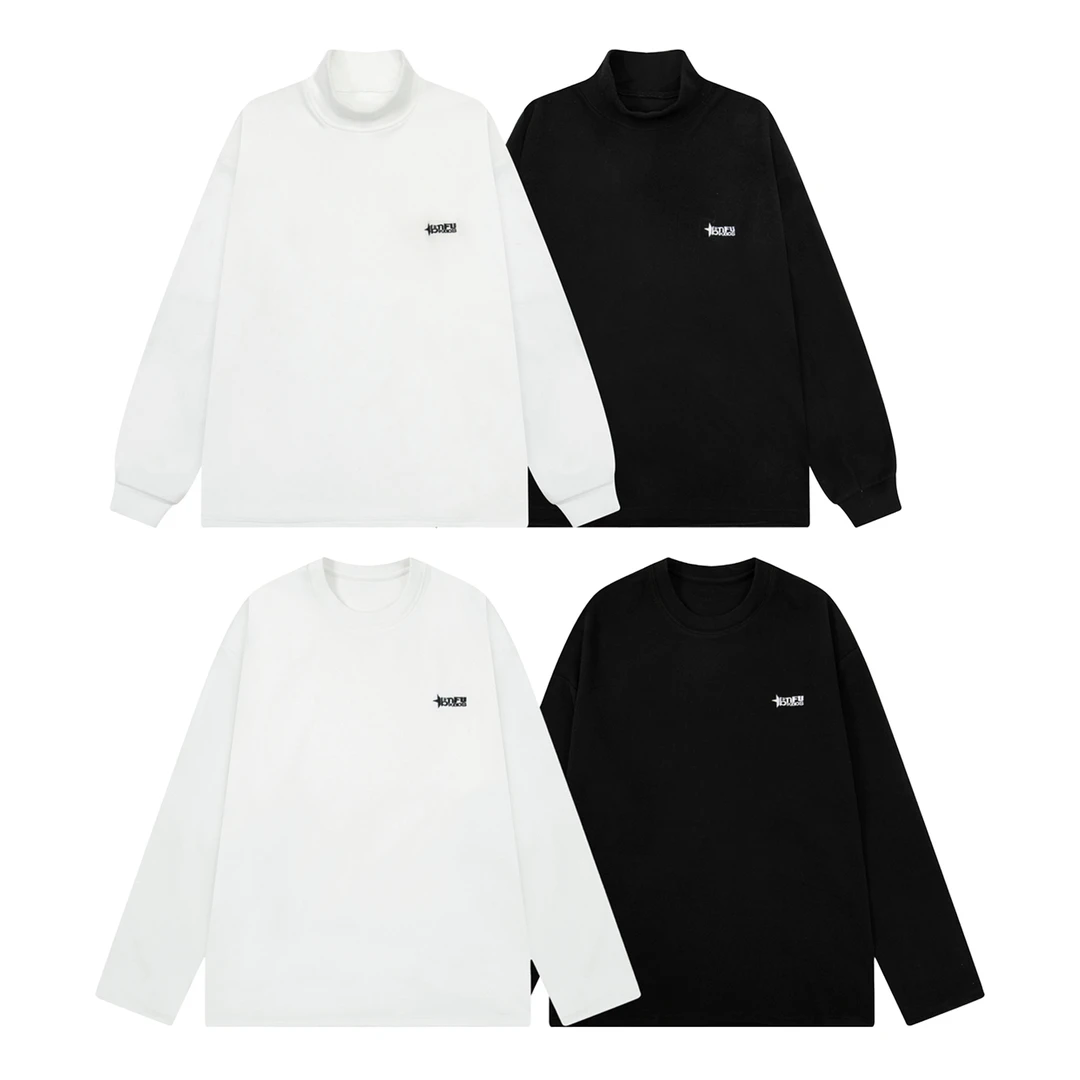 NIZHESI冬季内搭德绒打底衫 男女同款圆领小高领保暖长袖T恤