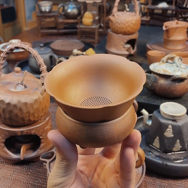 柴烧老手工岩泥茶具