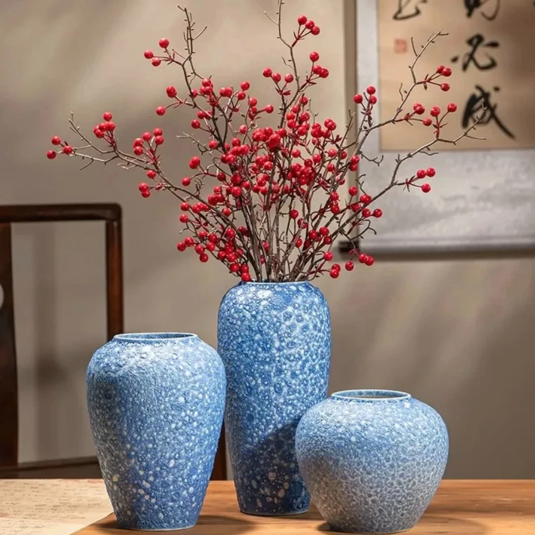 景德镇陶瓷花瓶落地家居装饰摆件中式客厅现代简约水培器皿插花器