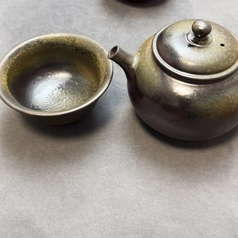 乡***军盖碗景德柴烧茶具-纯手工茶具