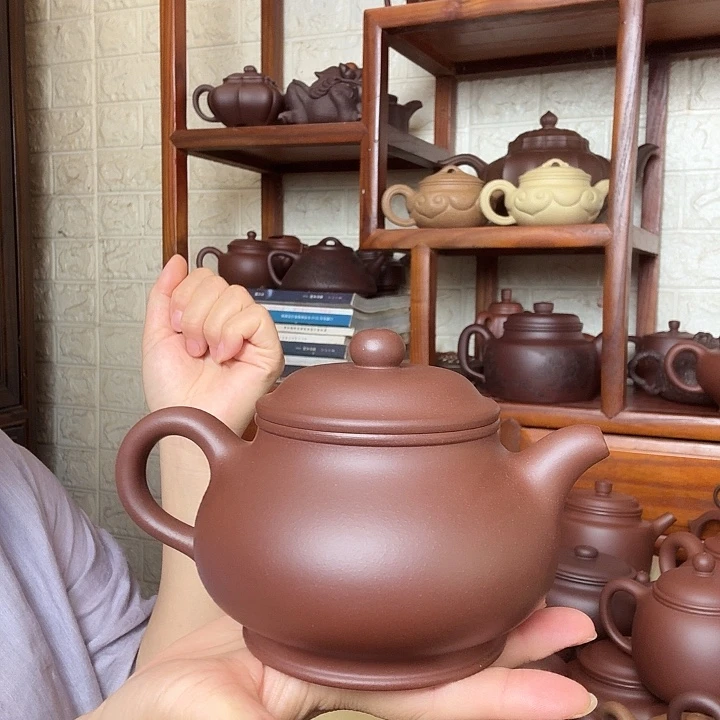 茶壶紫砂大潘壶500cc底槽清精工半手工