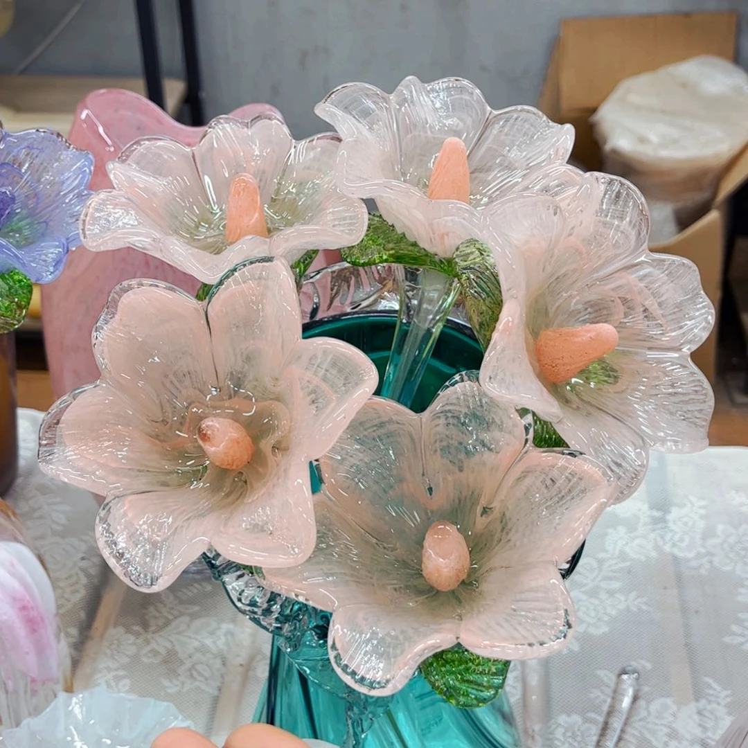 百合5朵福利 家悦琉璃摆件不含瓶