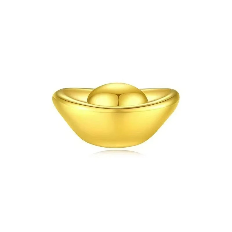 【卢总补贴】足金金元宝搭配天然石榴石弹力绳戒指