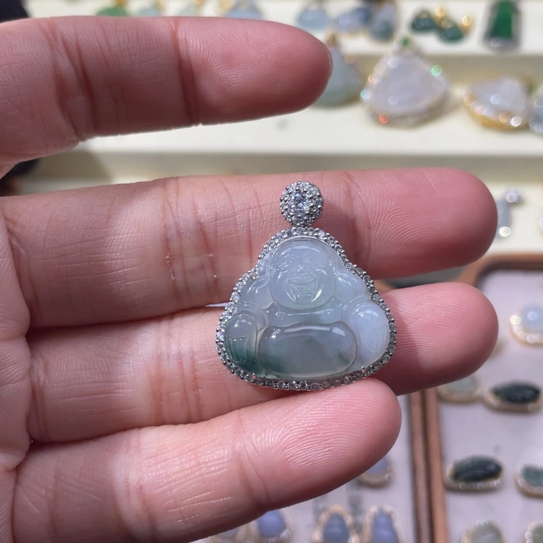 翡翠银S925镶嵌颈饰