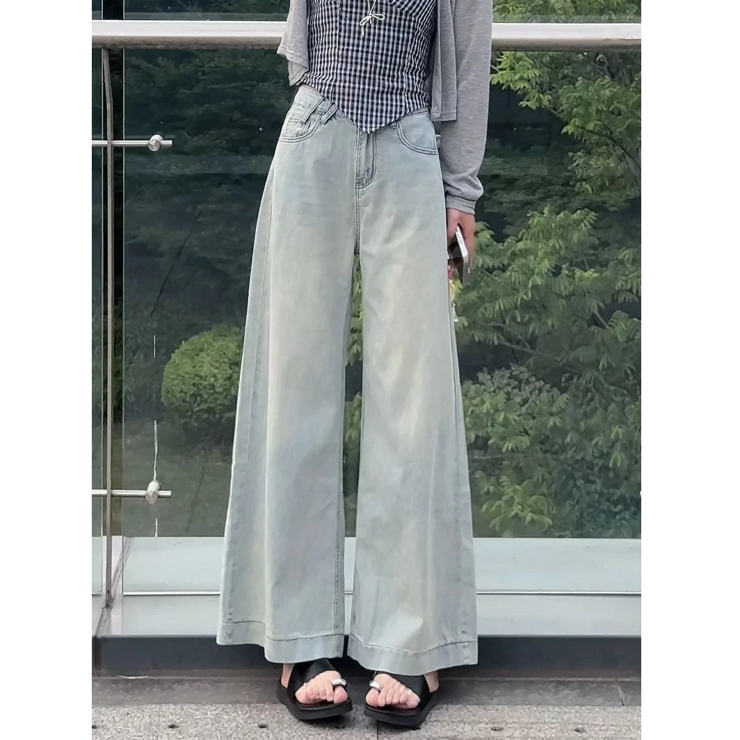 【冰感阔腿】丸子璐夏季新款时尚休闲牛仔裤预WZLX5NZK1239A