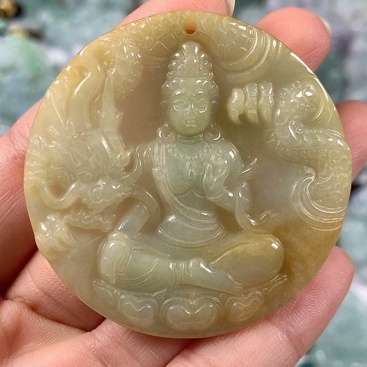 颈饰未镶嵌翡翠玉龙观音福利