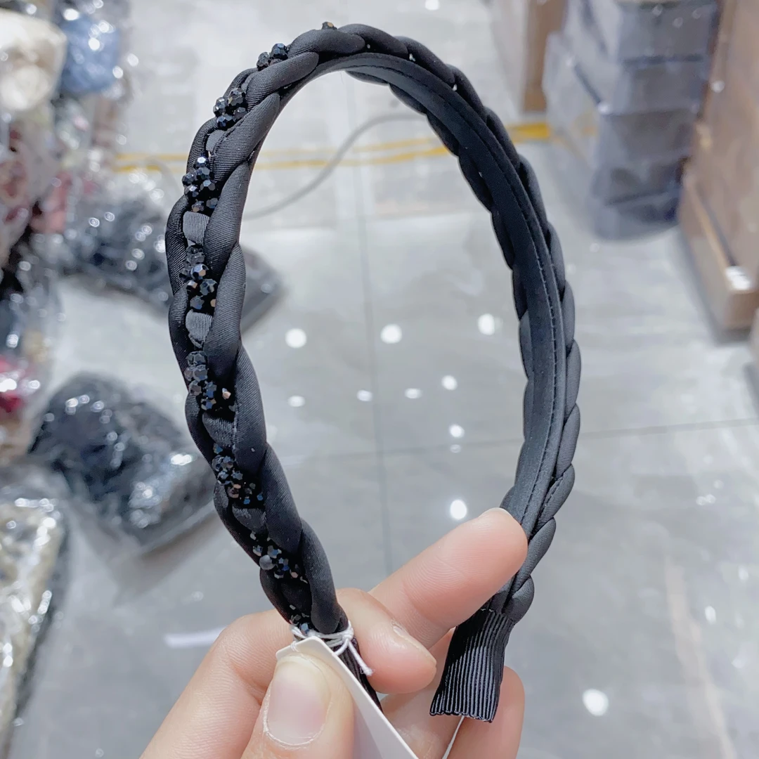 【CR-26254】成人大童儿童通用小细满黑钻扎头发马尾简约高弹发饰