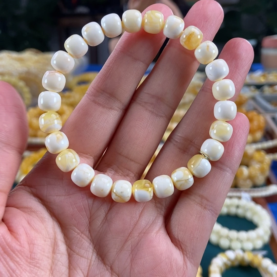 琥珀未镶嵌珠宝奇石8同料瓷白溶洞老型8.41