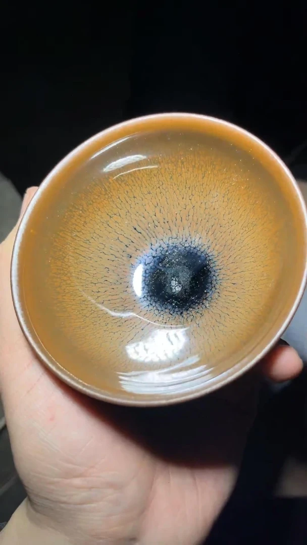 黄金油滴【束口】八分釉盏主人杯