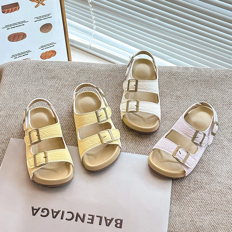 儿童凉鞋2025夏季新款女童森系勃肯凉鞋韩版男童沙滩鞋软底拖鞋