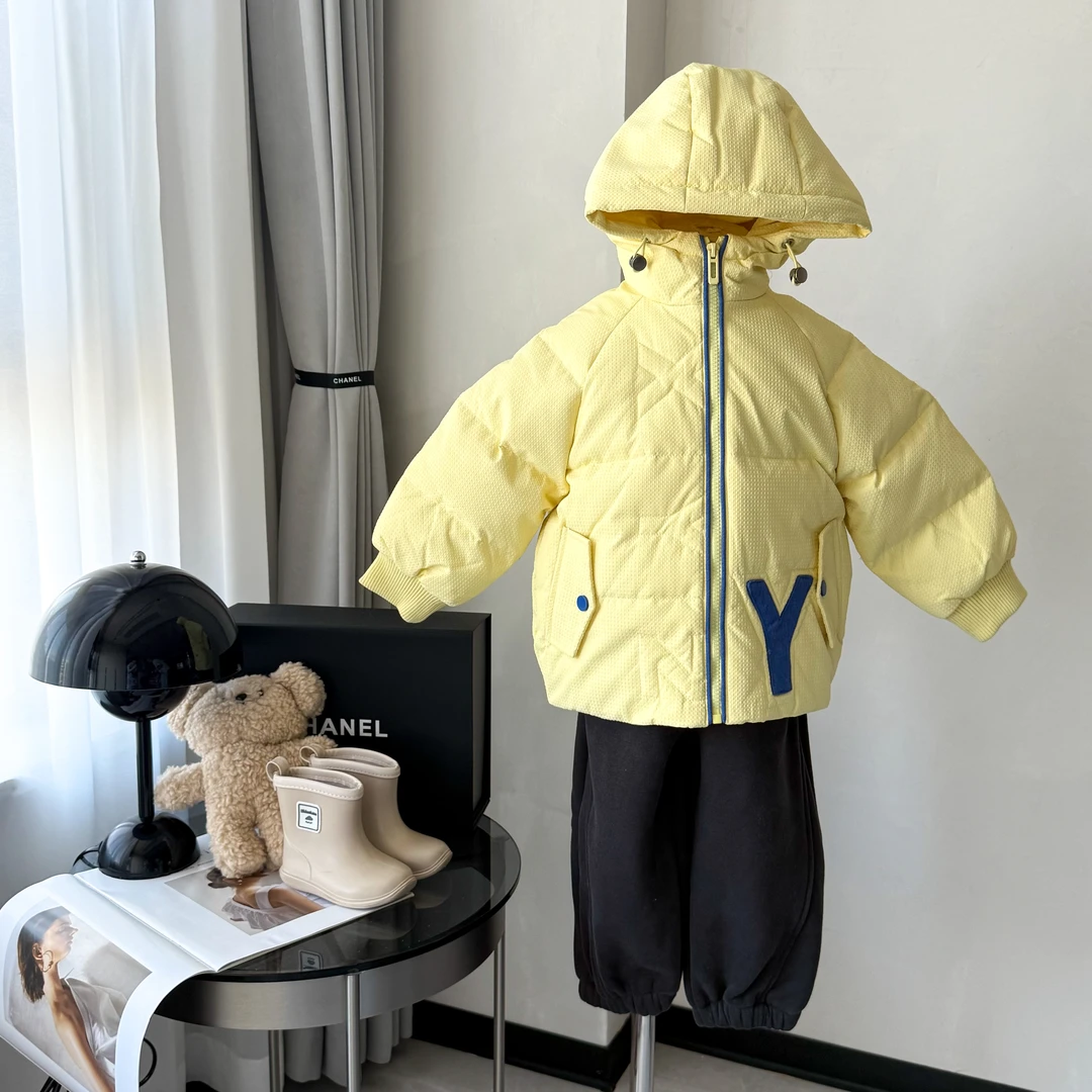 童装冬装男女童羽绒服2025冬季新款百搭儿童宝宝加厚90白鸭绒