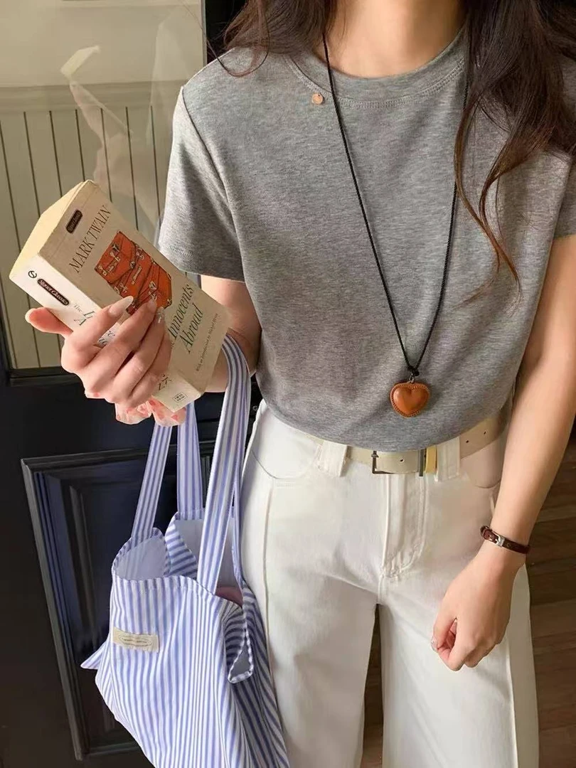 米满满-LEMON（1013#）简约净版基础款短袖