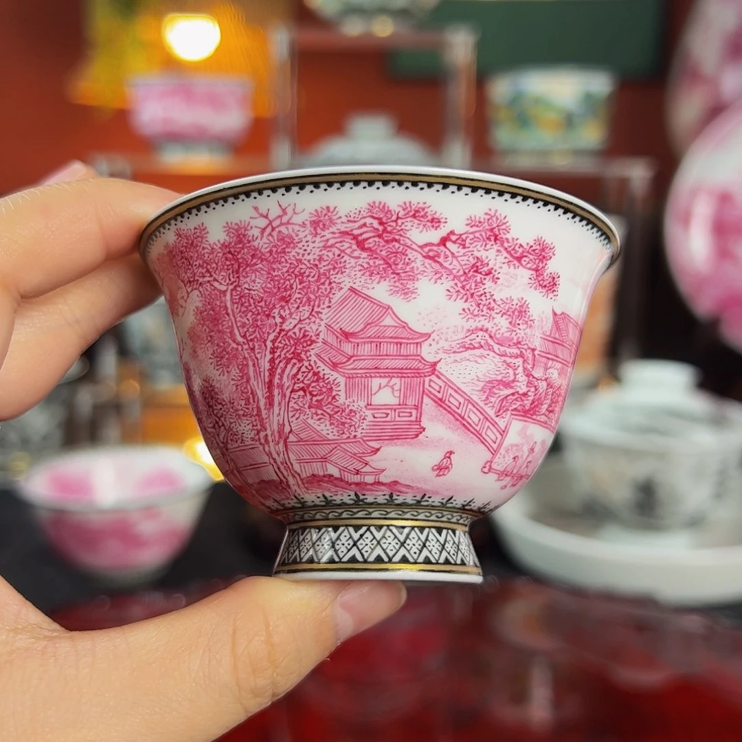 杯玛瑙红汉宫秋月图主人杯