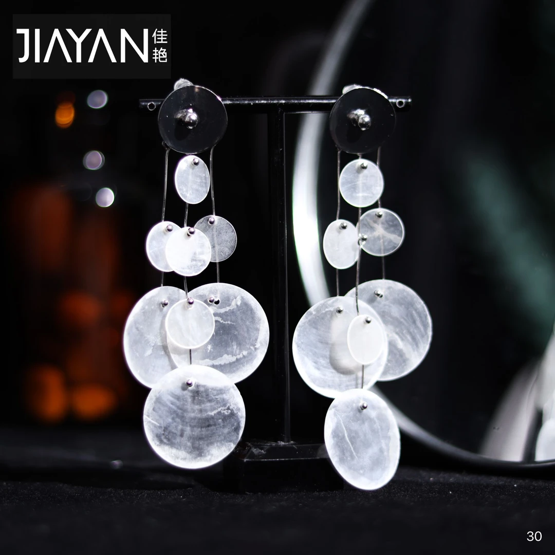 合金亚克力耳饰 1081小众氛围感耳环清新高级晨袍耳饰