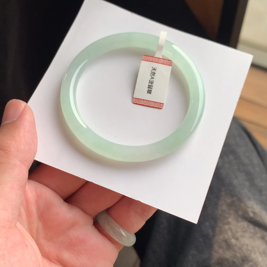 翡翠未镶嵌手镯34号53.5