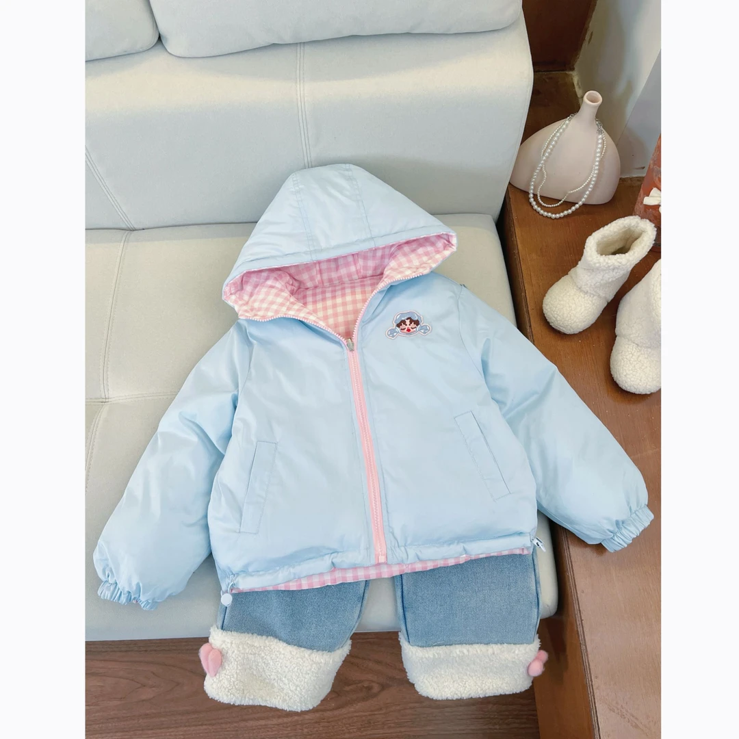 冬季女中大童棉服儿童卡通可爱棉袄夹棉棉衣W1C8830