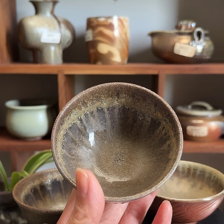 杯#1857柴烧裸烧老味茶杯
