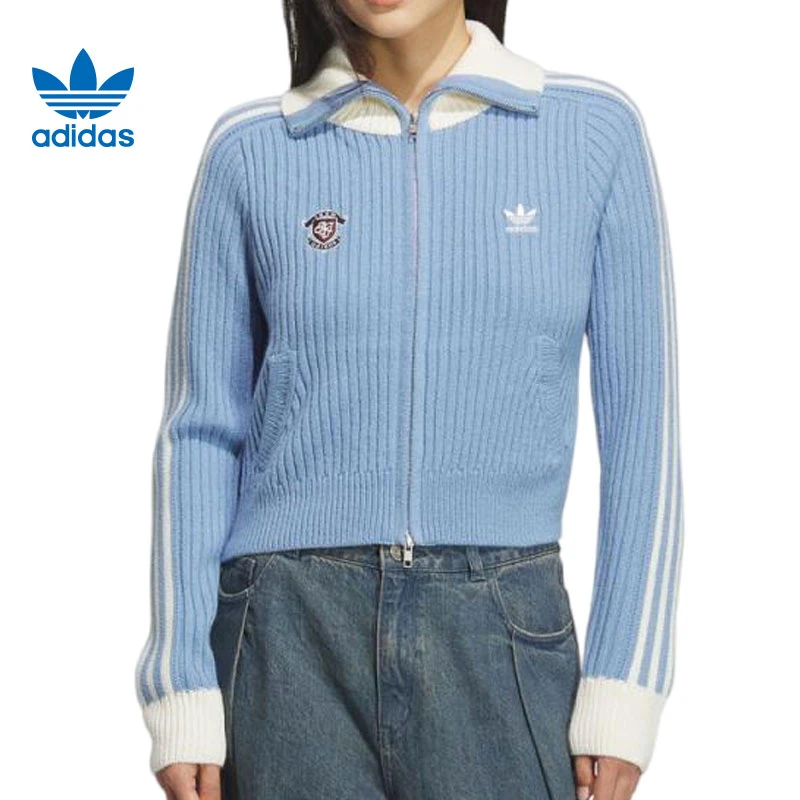 adidas/阿迪达斯三叶女子IH FF JKT W毛线开衫外套KF0719