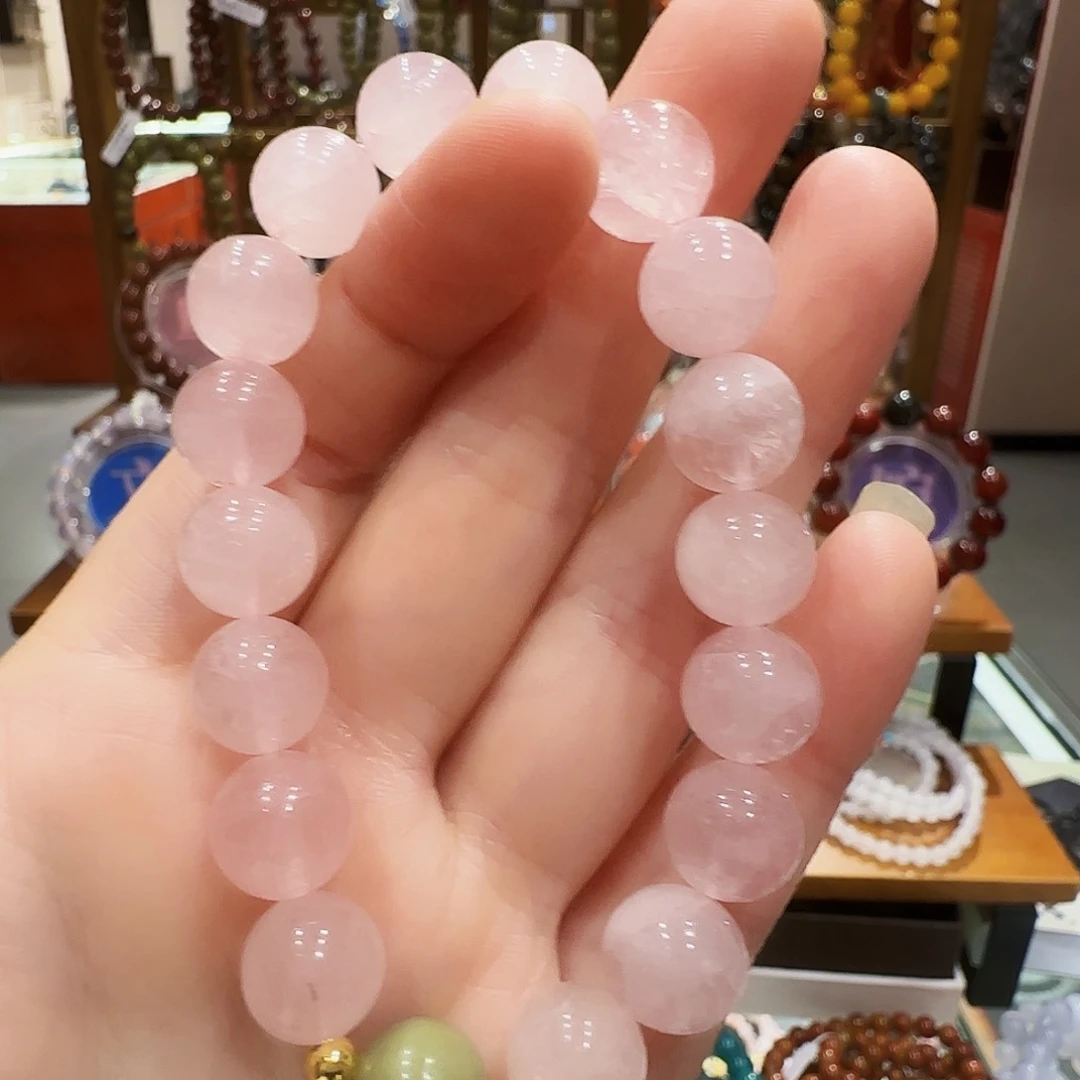 未镶嵌手链玛瑙/玉髓1.0粉水晶