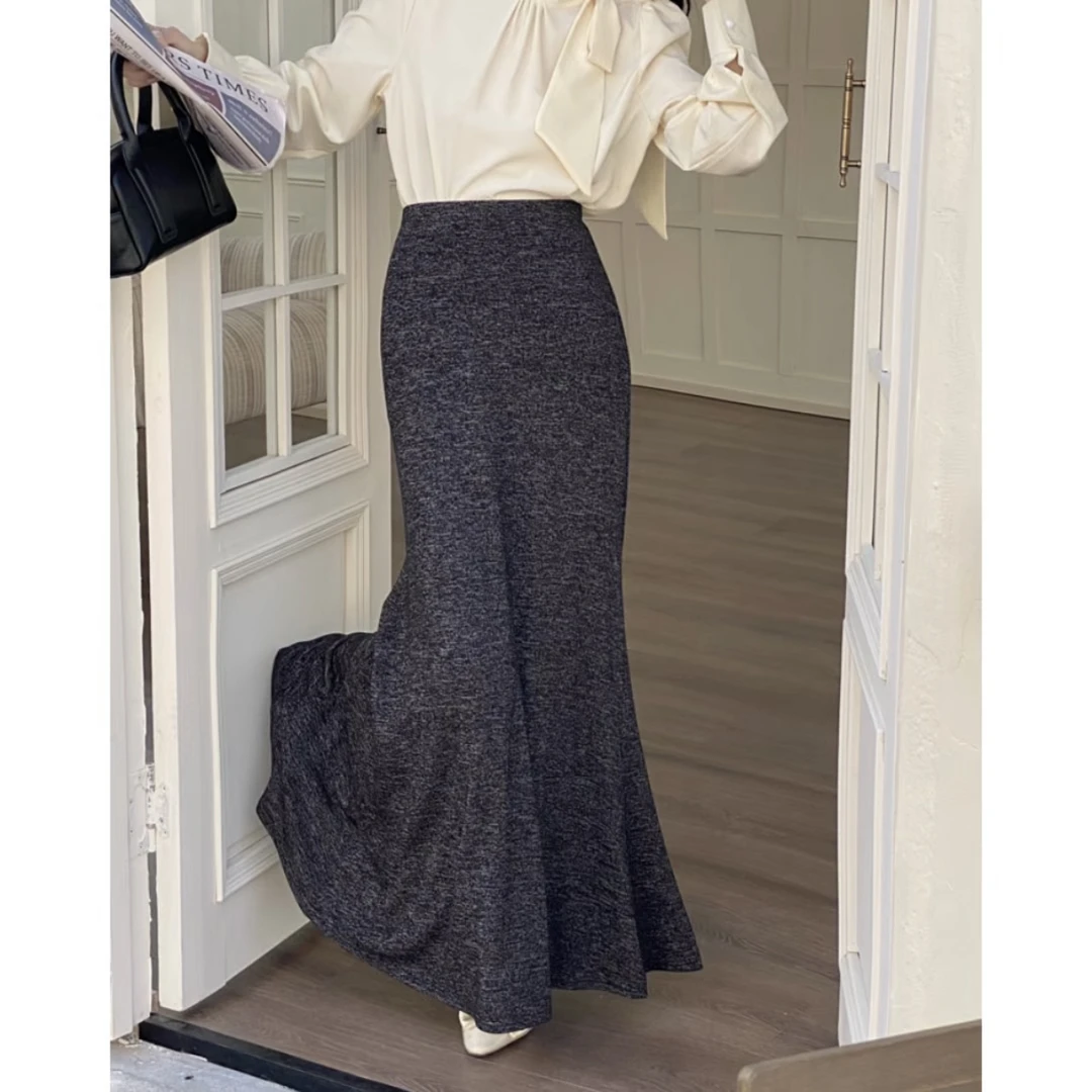 【春夏款步步生莲气质鱼尾裙】2025新款显瘦质感中长款鱼尾半身裙