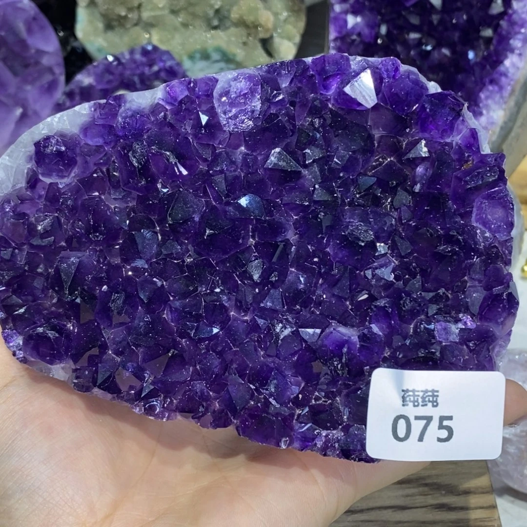 紫晶未镶嵌大型摆件（非配饰）帝王紫大牙平板