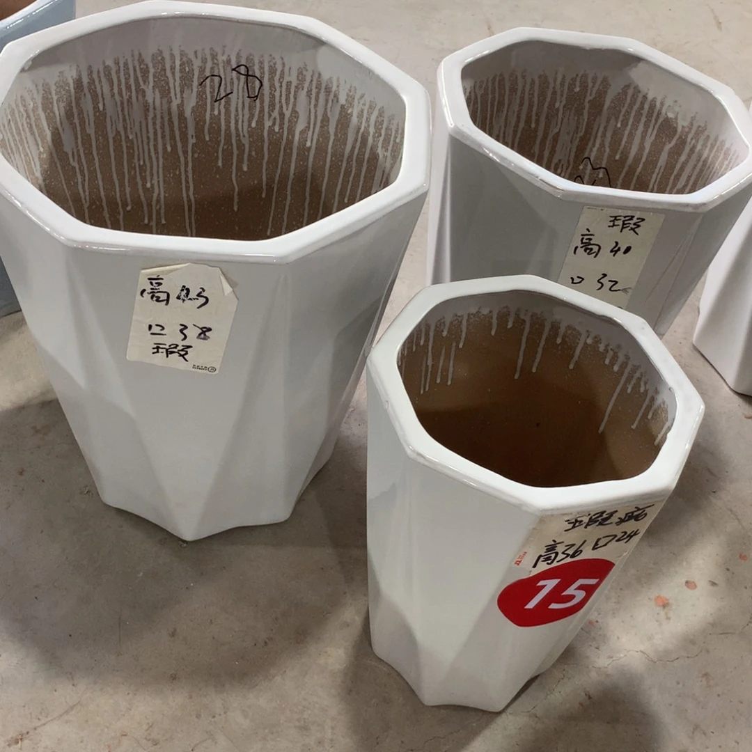 微瑕高温陶瓷花盆