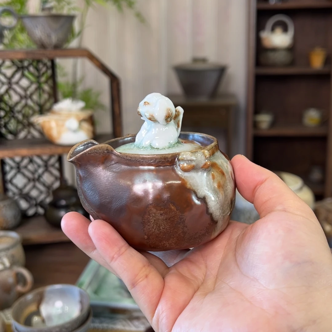 12陶泥手捏小狗宝瓶