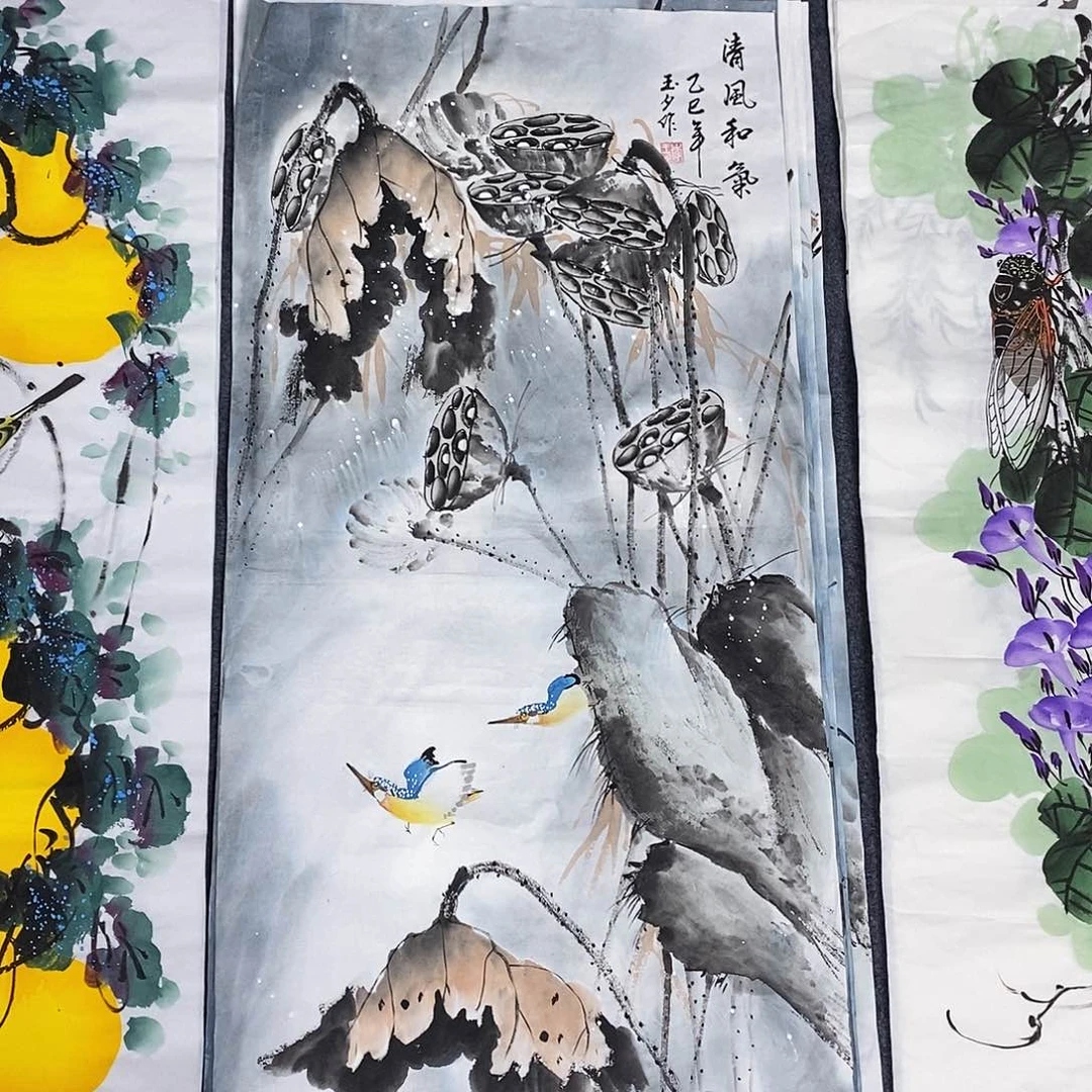 国画尺寸100✖️50三尺手绘画