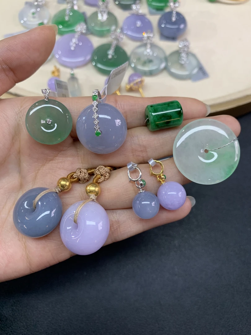 【彩虹盘】翡翠吊坠(不含链)-多样性发一件-KZM006|CXQ21