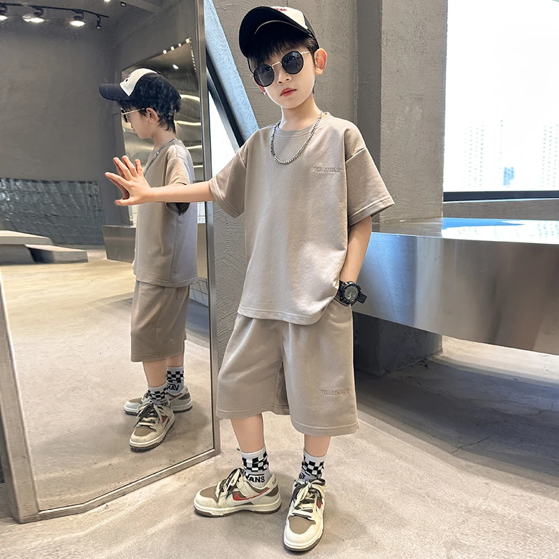 男童夏季套装新款潮流时尚炸街套装B3007