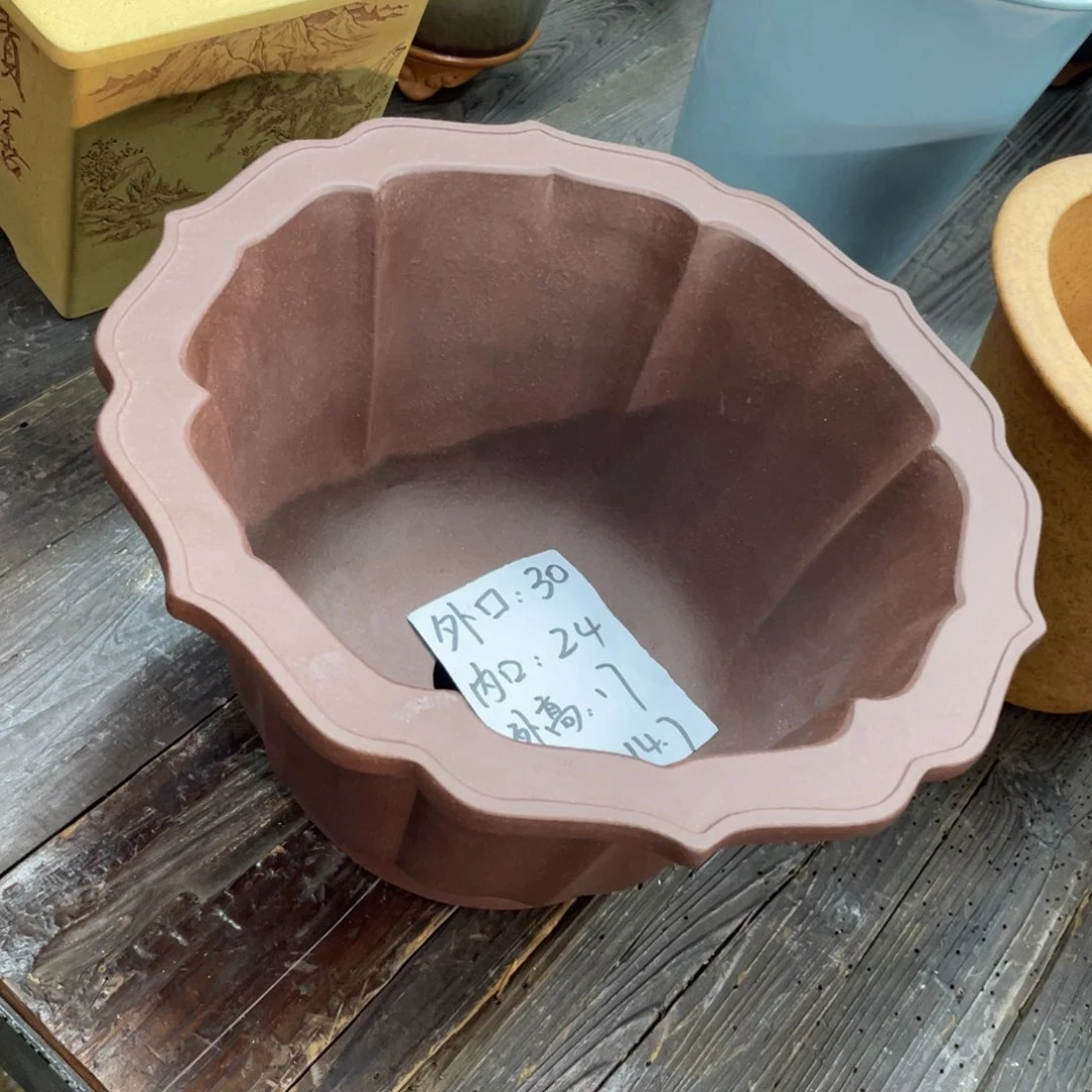 紫砂花盆千**雪花盆花盆