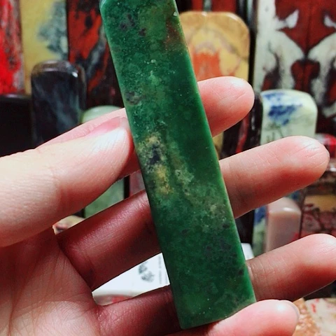 昌化石昌化绿软底印章