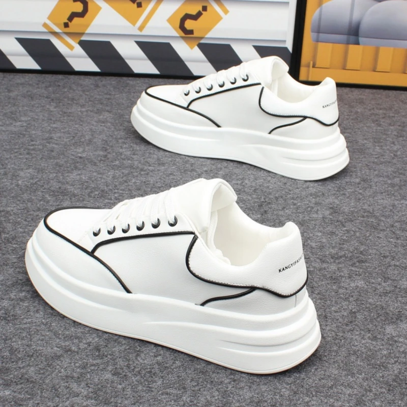 2025春季新款厚底小白鞋男女低帮情侣板鞋轻便软底运动休闲鞋时尚