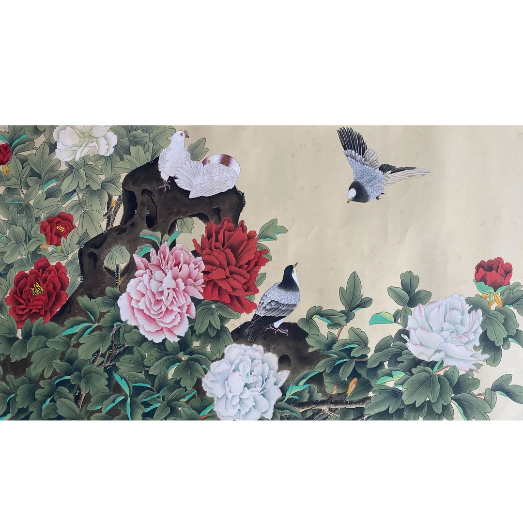 DZ4715俞先生 花鸟 纸本121*62 2213