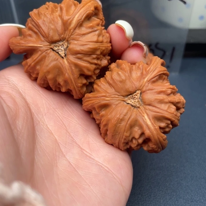 用***3文玩核桃吊坠白狮子