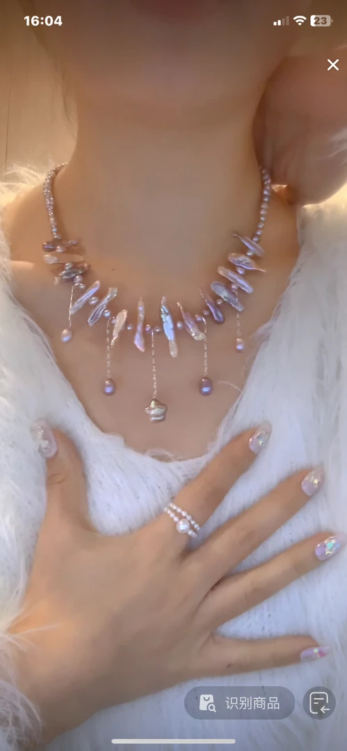 天然淡水珍珠项链耳环