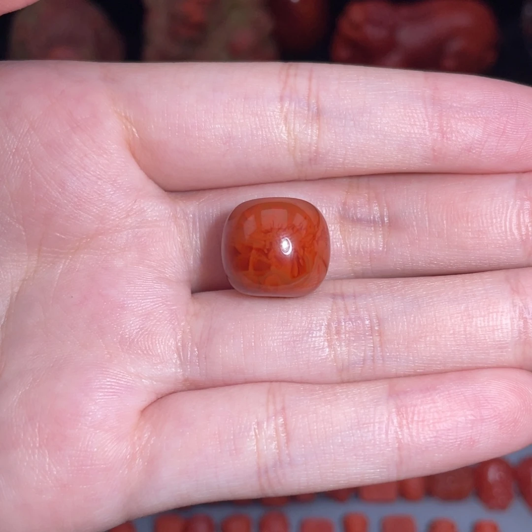 未镶嵌瓦西老型15mm南红玛瑙