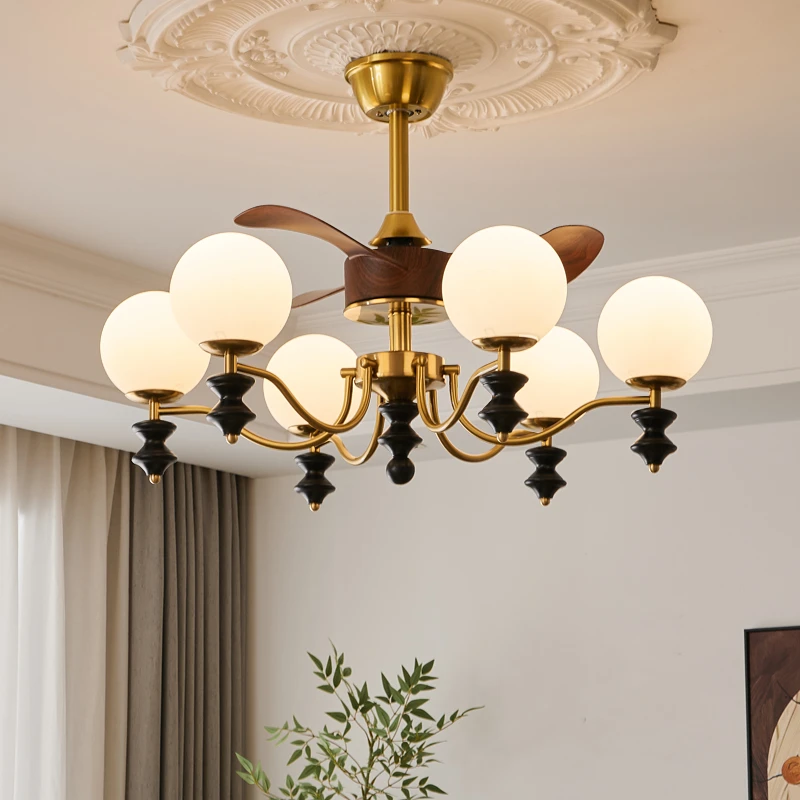 法式中古风客厅吊灯2025新款高级感美式复古大厅护眼餐厅主卧室灯