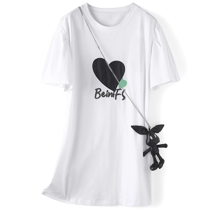 24358【琲系列】爱心印花T连衣裙B2DD23031